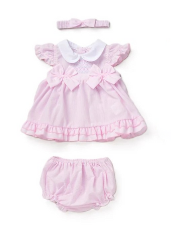 Baby Girls stripe pink dress - D06532A